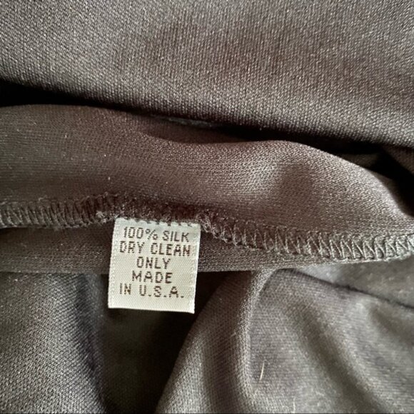 HUNTER DIXON ANTHROPOLOGIE DRESS MINI SHIFT BLACK GOLD METALLIC SILK SIZE 8 - Picture 11 of 11